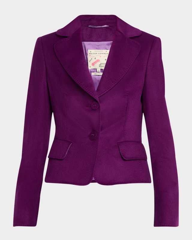 Topstitched Single-Breasted Jacket